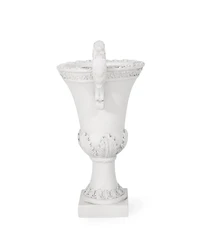 Streamdale Elegant Roman Faux-Stone Planter With Botanical Accents