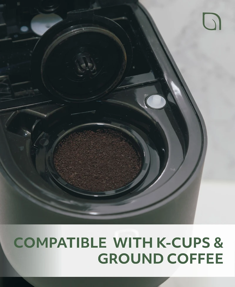 Willow Kitchen Compact Single Serve Coffee Maker - Compatible with K-Cup Pods Ground