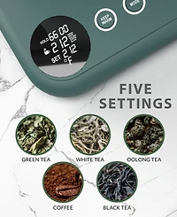 Willow Kitchen Digital Gooseneck Kettle with 5 Temperature Presets - Precision Heating Pouring for Perfect Brews