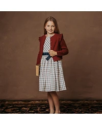 Hope & Henry Toddler Girls Sleeveless Stretch Poplin Sash Dress