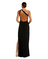 Mac Duggal Women's One Shoulder Gown with Sheer Embellished Cut Out