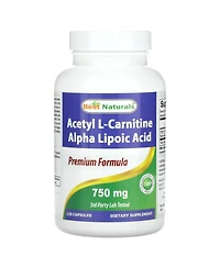 Best Naturals Acetyl L-Carnitine Alpha Lipoic Acid 750 mg