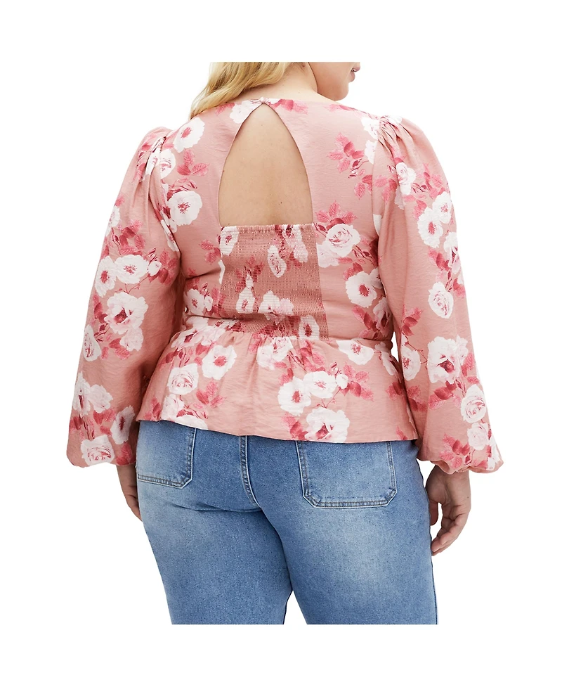 City Chic Plus Size Sweet Adelyn Print Top