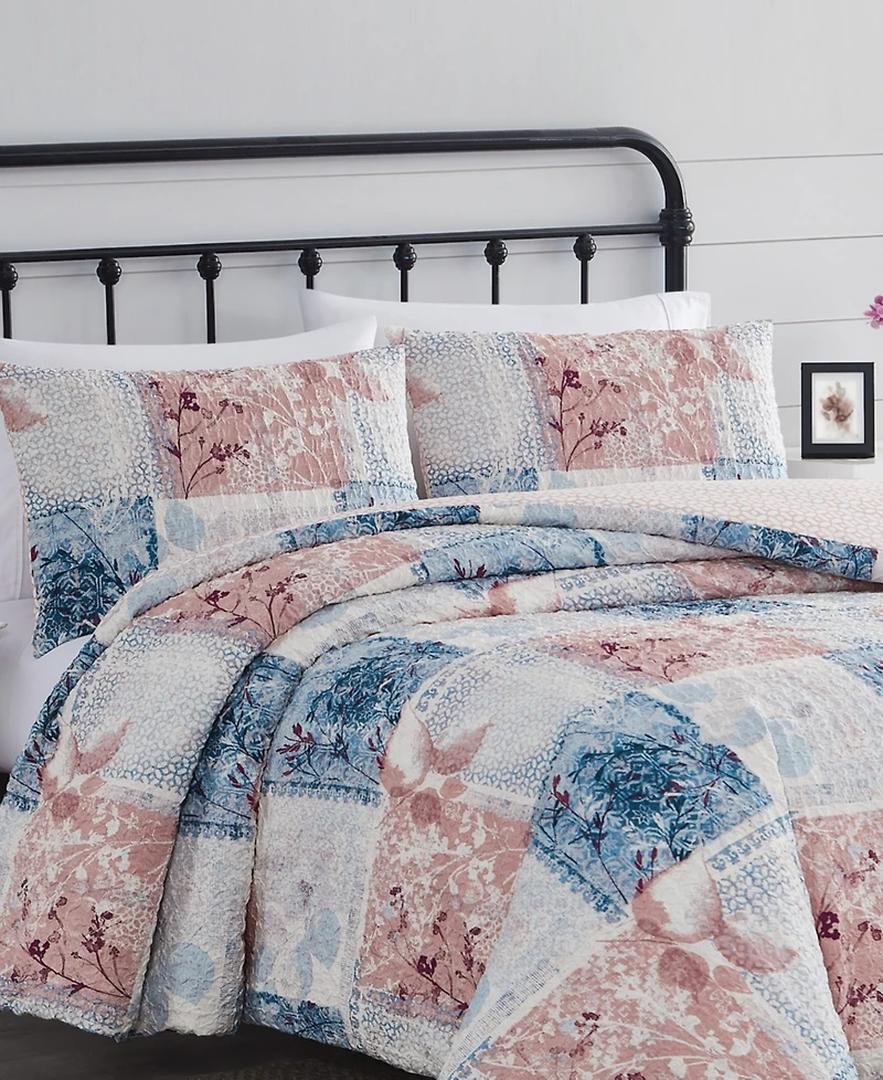Cannon Lotte Patchwork 3-Pc. Duvet Cover Set, King