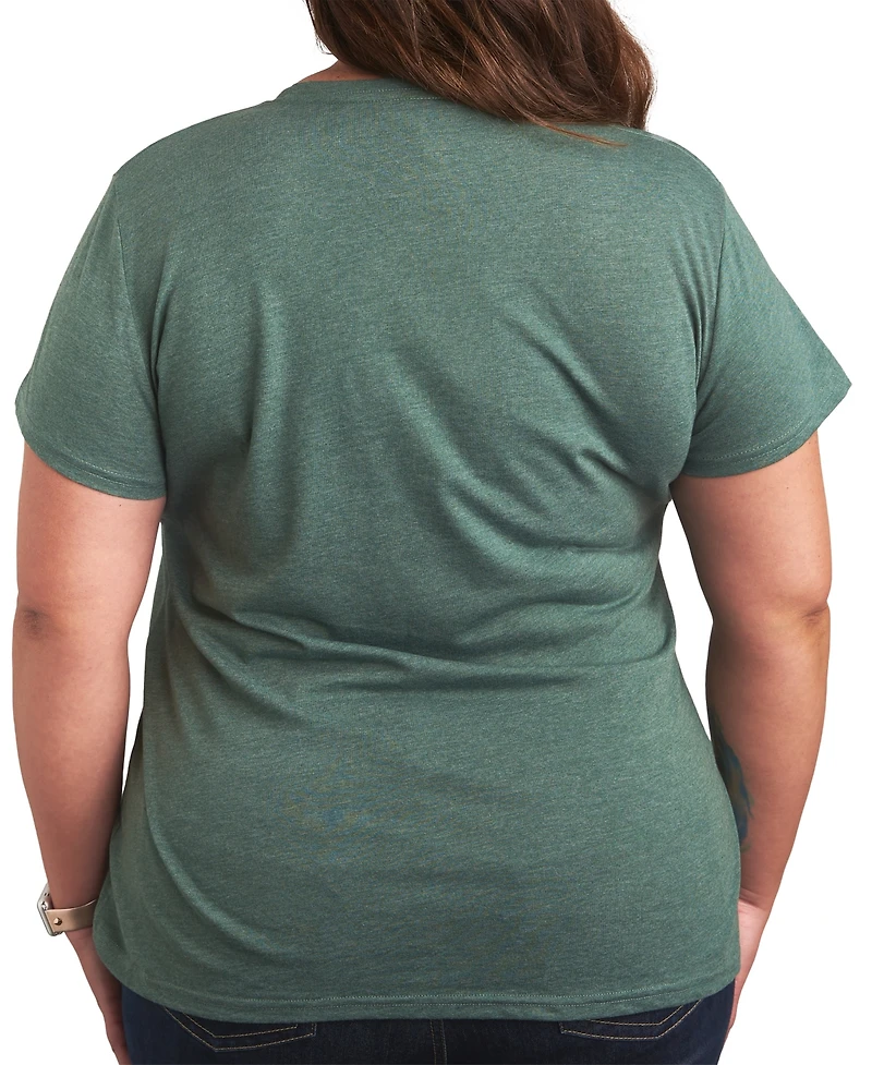 Hybrid Apparel Plus Size Wicked Elphaba Glinda Graphic Crew Neck T-Shirt