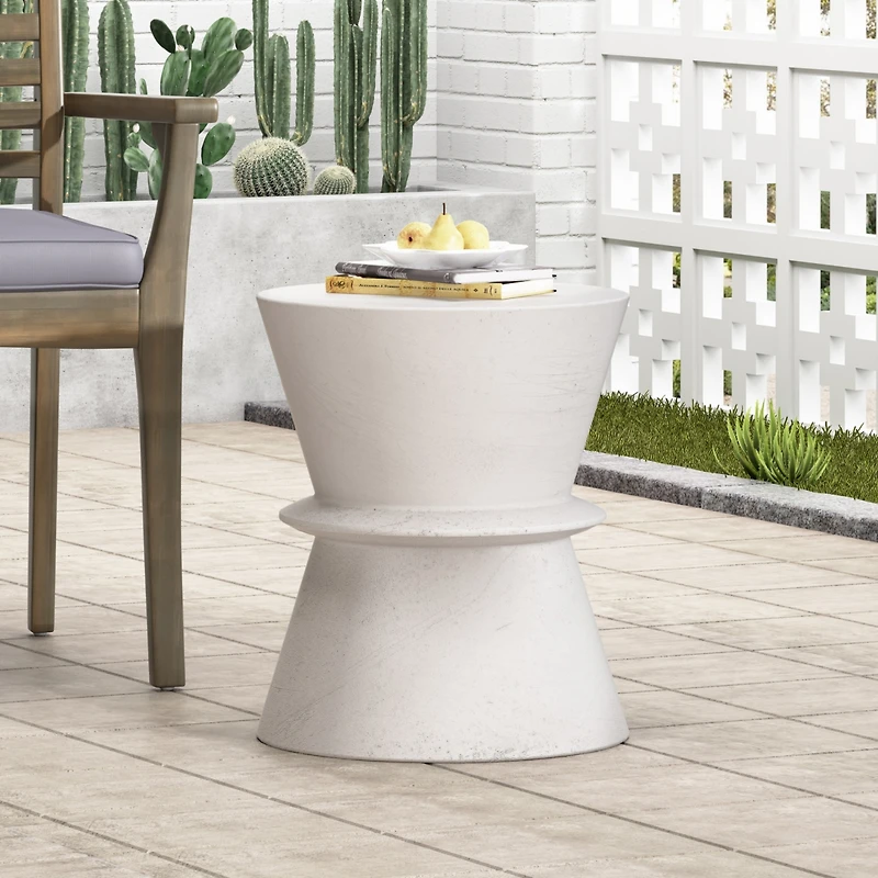 Streamdale Hourglass End Table Chic, Durable, And Assembly-Free