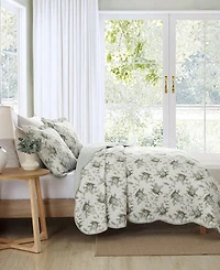 Laura Ashley Portland Floral Reversible 3-Pc. Quilt Set, King