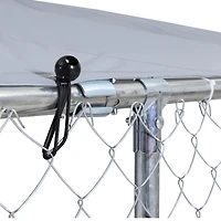 Dog Kennel Outdoor with Waterproof Canopy 181" 181" 71.65"