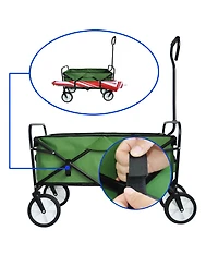 Streamdale Folding Wagon Garden Shopping Beach Cart (Green)