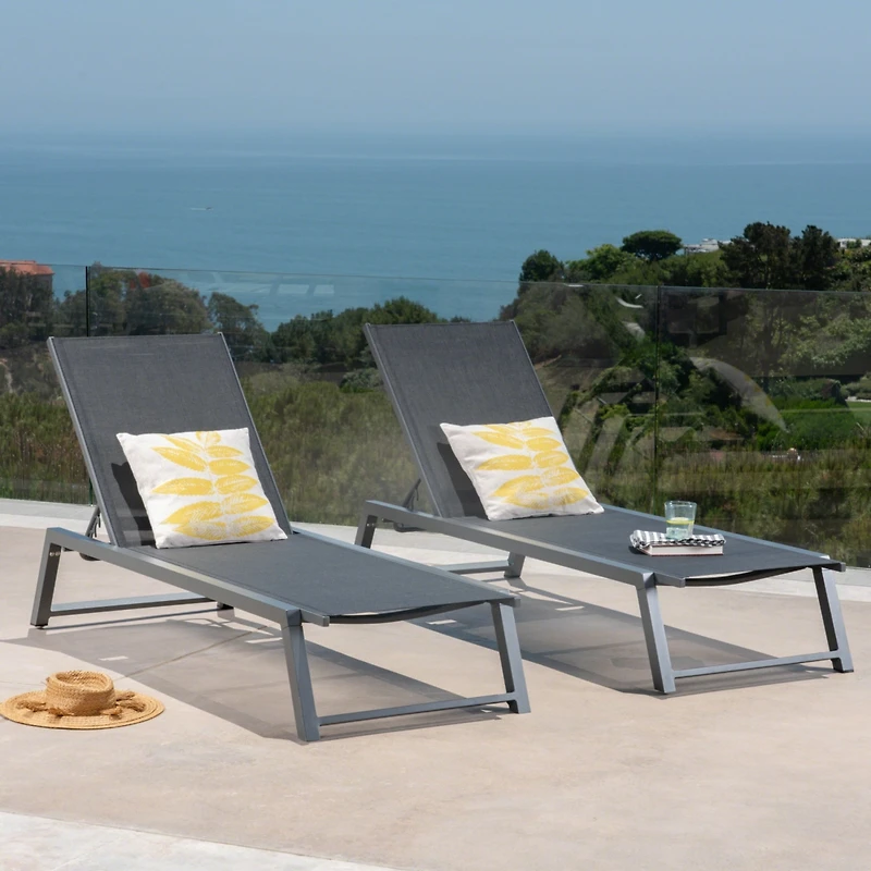 Streamdale Premium Aluminum Chaise Lounges Outdoor Comfort
