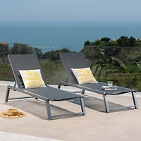 Streamdale Premium Aluminum Chaise Lounges Outdoor Comfort