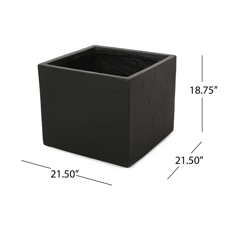 Streamdale Furniture Sleek Square Cast Stone Planter: Elevate Your Outdoor Oasis