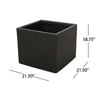 Streamdale Furniture Sleek Square Cast Stone Planter: Elevate Your Outdoor Oasis