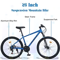 Streamdale Furniture 26" Mountain Bike w/ Suspension Fork & Kenda Tires