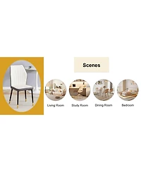 Streamdale 4 modern dining chairs with stylish Pu patterned backrest