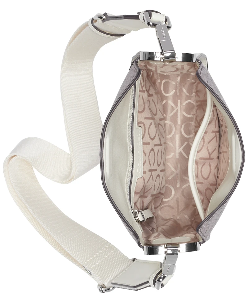 Calvin Klein Fay Signature Adjustable Crossbody with Magnetic Top Closure