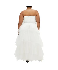 City Chic Plus Sweetheart Tulle Maxi Dress