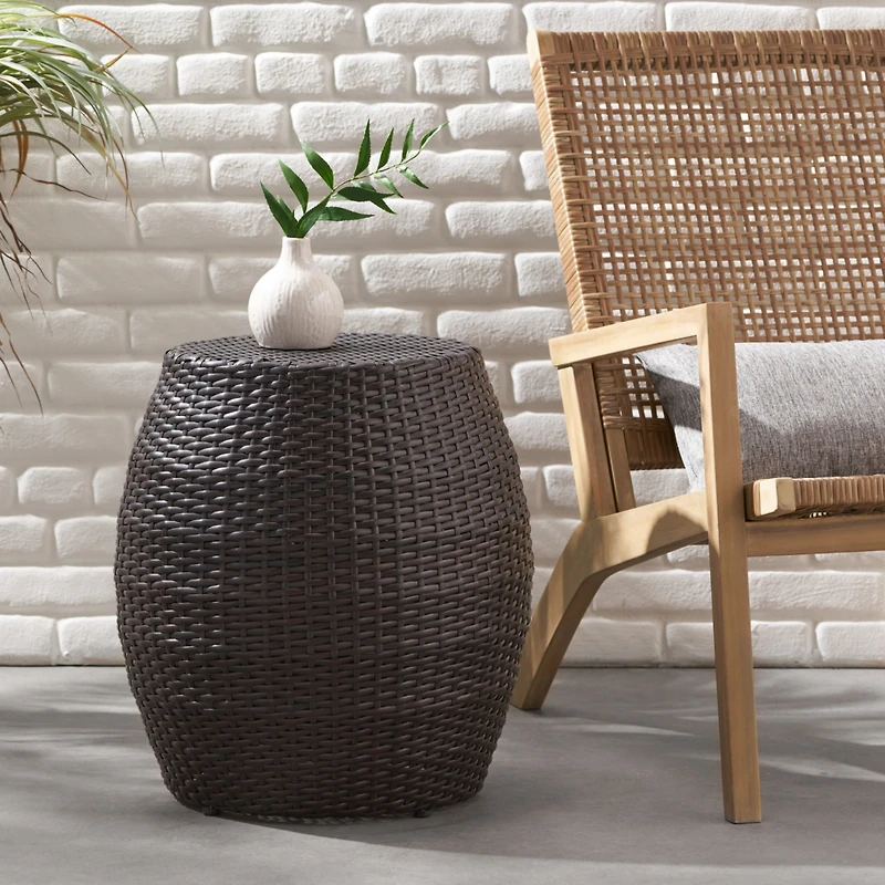 Streamdale Outdoor Wicker 14.00" Patio Side Table