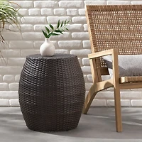 Streamdale Outdoor Wicker 14.00" Patio Side Table