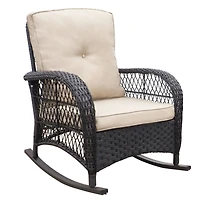 Streamdale 3-Piece Wicker Patio Bistro Set with Rocking Chairs