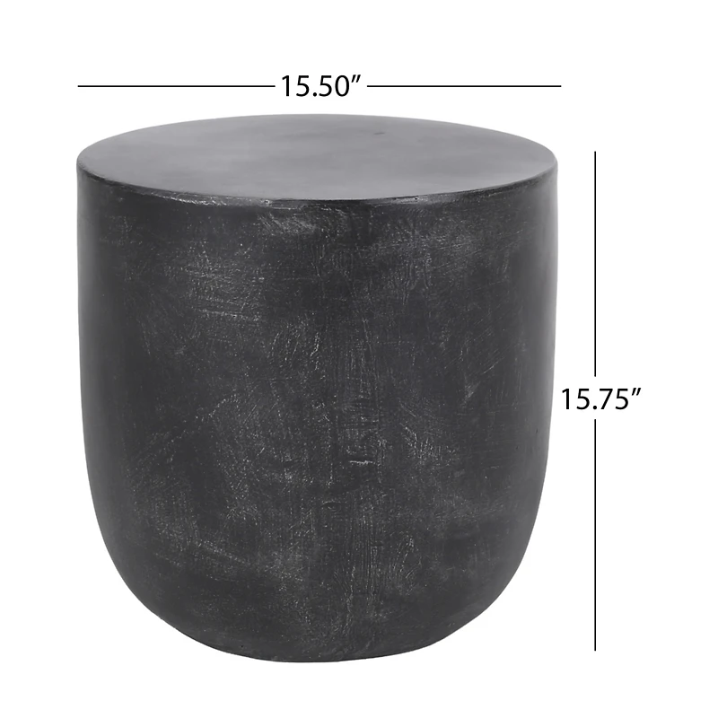 Streamdale Modern Concrete Side Table Durable, Waterproof, Assembled