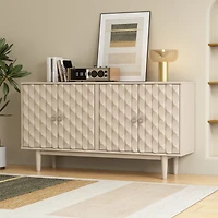 Streamdale Modern Almond Sideboard with Convex Doors