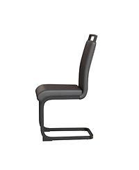 Streamdale Modern Pu Faux Leather Upholstered Dining Chairs (Grey, Set of 2)