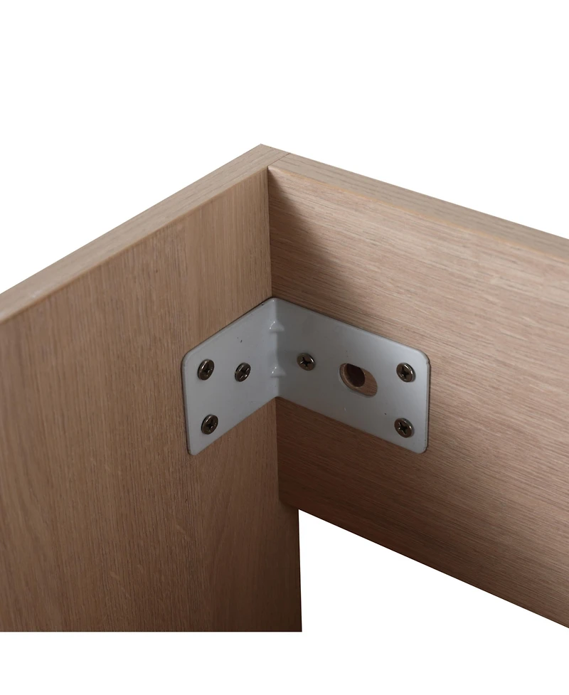 Eco-Friendly Freestanding Bathroom Vanity with Adjustable Shelves and Soft-Closing Doors