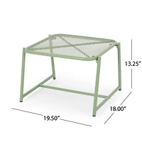 Modern Mesh Top Side Table For Outdoor Use