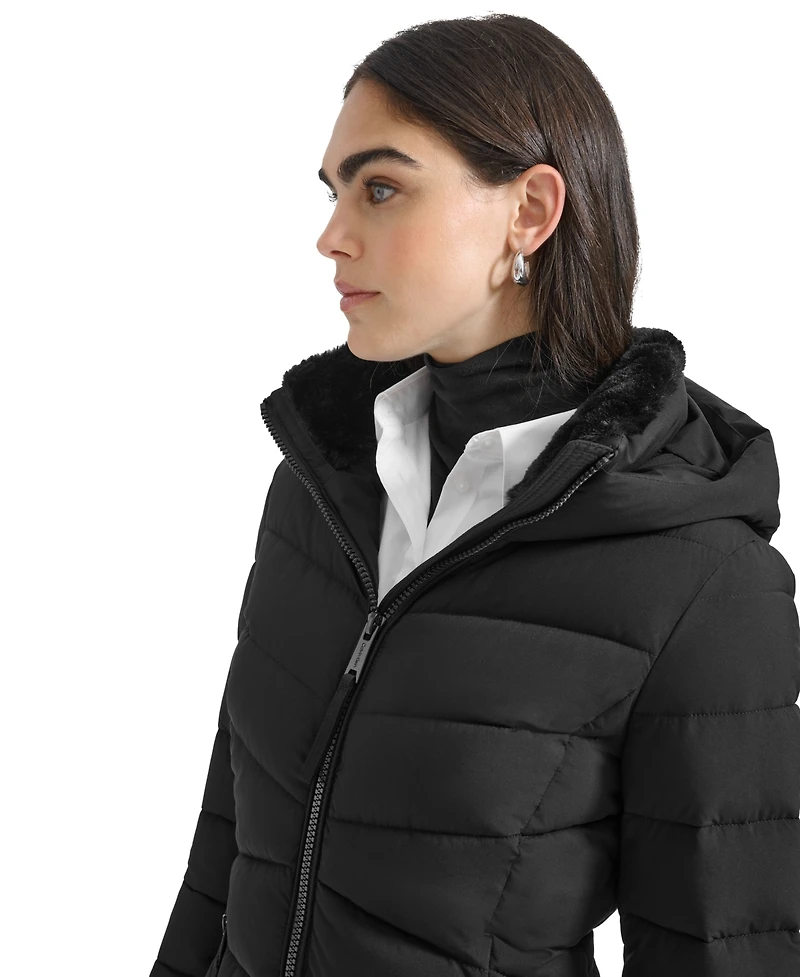 Calvin Klein Women's Hooded Puffer Coat