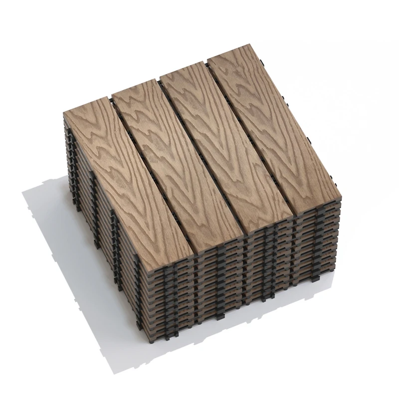 Streamdale Furniture Streamdale Premium Patio Decking Tiles (22-Pack), Diy Quick Deck