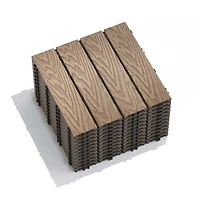 Streamdale Furniture Streamdale Premium Patio Decking Tiles (22-Pack), Diy Quick Deck