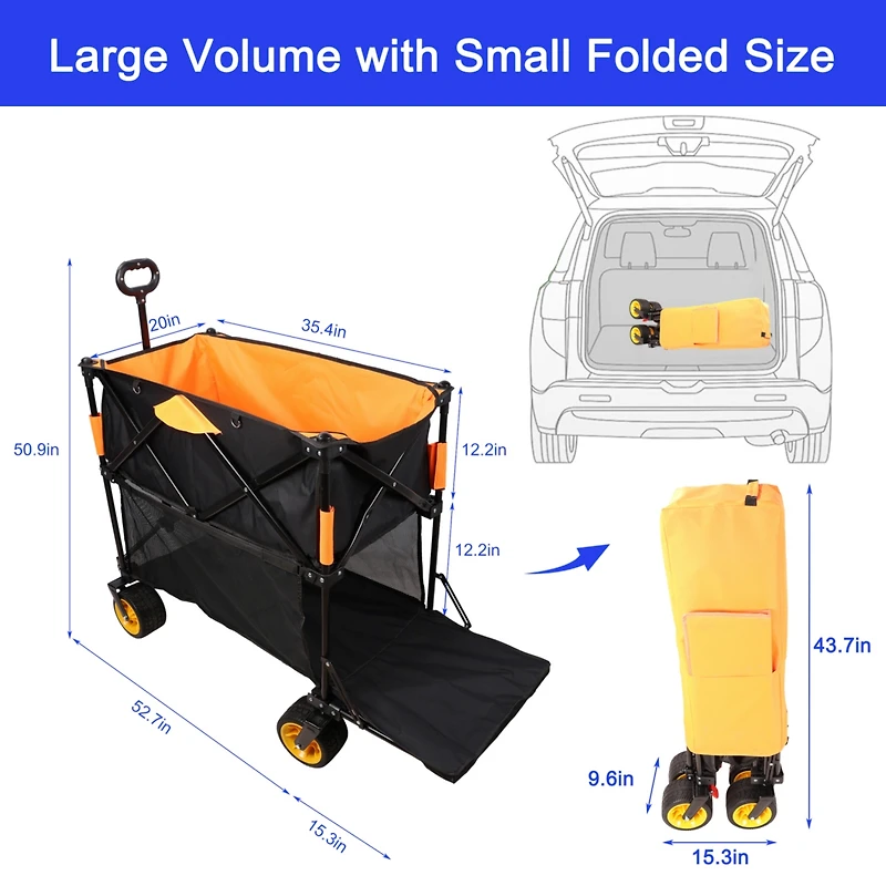 Streamdale Folding Wagon Cart Large, Extra Long, Garden, Beach