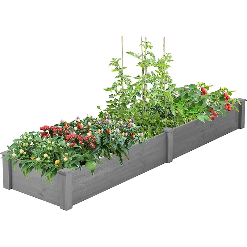 Streamdale Furniture Over Ground Raised Garden Bed 96x28x10", Large Long Planter Box for Outdoor, Tool-Free Assembly