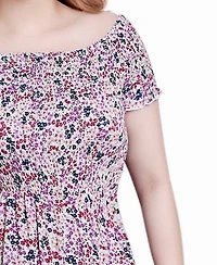 Ny Collection Women's Smocked Bodice Maxi Dress