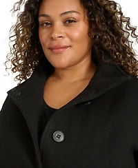 Calvin Klein Womens Plus Size Walker Coat, Created for Macys