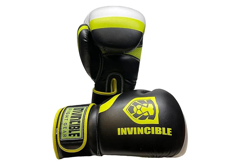 Invincible Fight Gear Hook and Loop Leather Training Boxing Gloves with Usa Flag Colors