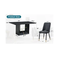 Streamdale Furniture Table and chair set.This modern dining table with Mdf marbled design gives you a luxurious and elegant feel.Paired with multiple