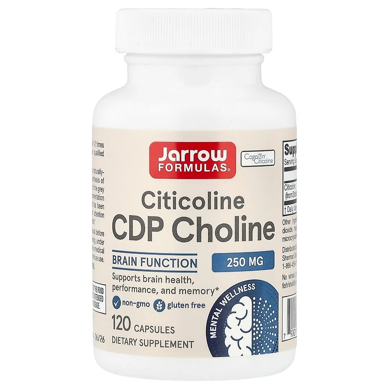 Jarrow Formulas Citicoline Cdp Choline 250 mg