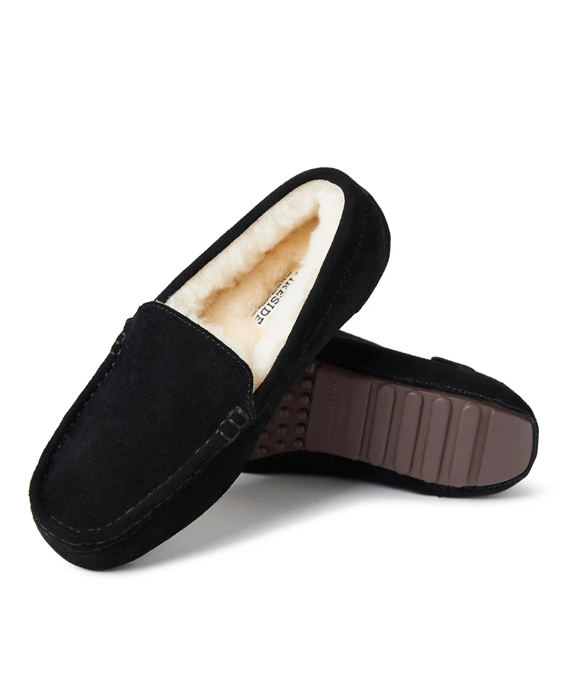 Fireside By Dearfoams Women's Mel Genuine Shearling Moccasin Slipper