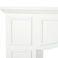Modern Fireplace Mantel, Surround Mantels for Fireplace with Decorative Pattern Interior Width 29" White
