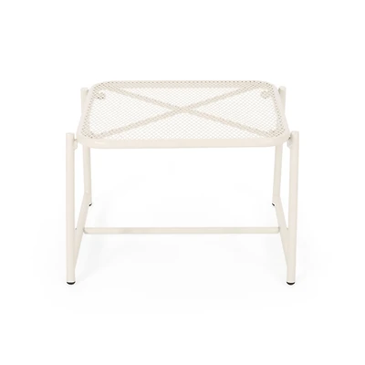 Kincaid 13" H White Mesh Top Outdoor Side Table