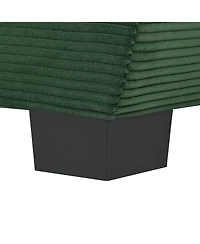 Streamdale Furniture 85.4" Modern Curved Sofa, Back Upholstered Couch with 2 Decorative Throw Pillows, Corduroy Fabric Couch for Living Room, Bedroom