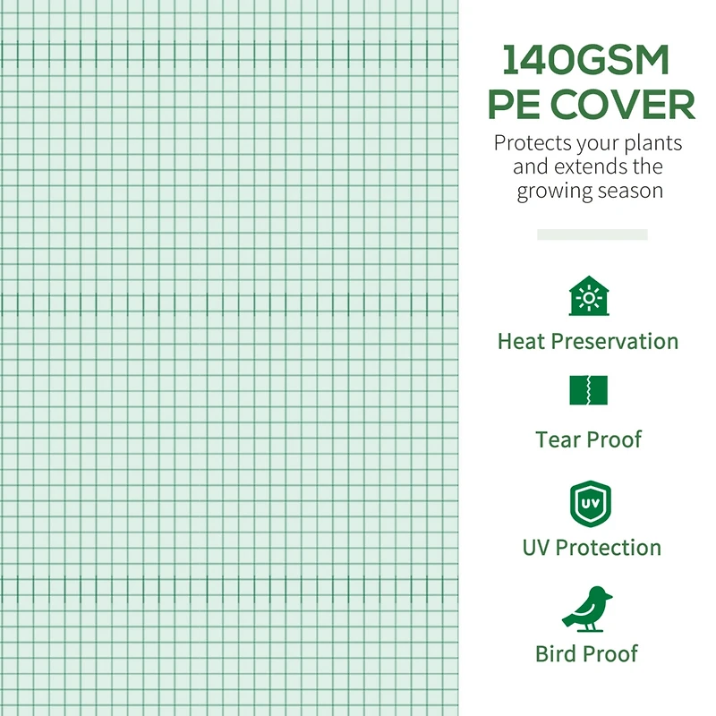 13' x 10' x 6.5' Walk-in Tunnel Greenhouse with 2 Zippered Mesh Doors & 10 Mesh Windows, Upgraded Gardening Plant Hot House with Galvanized Steel Hoop