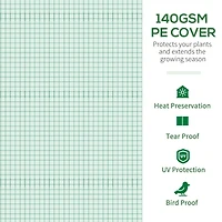13' x 10' x 6.5' Walk-in Tunnel Greenhouse with 2 Zippered Mesh Doors & 10 Mesh Windows, Upgraded Gardening Plant Hot House with Galvanized Steel Hoop