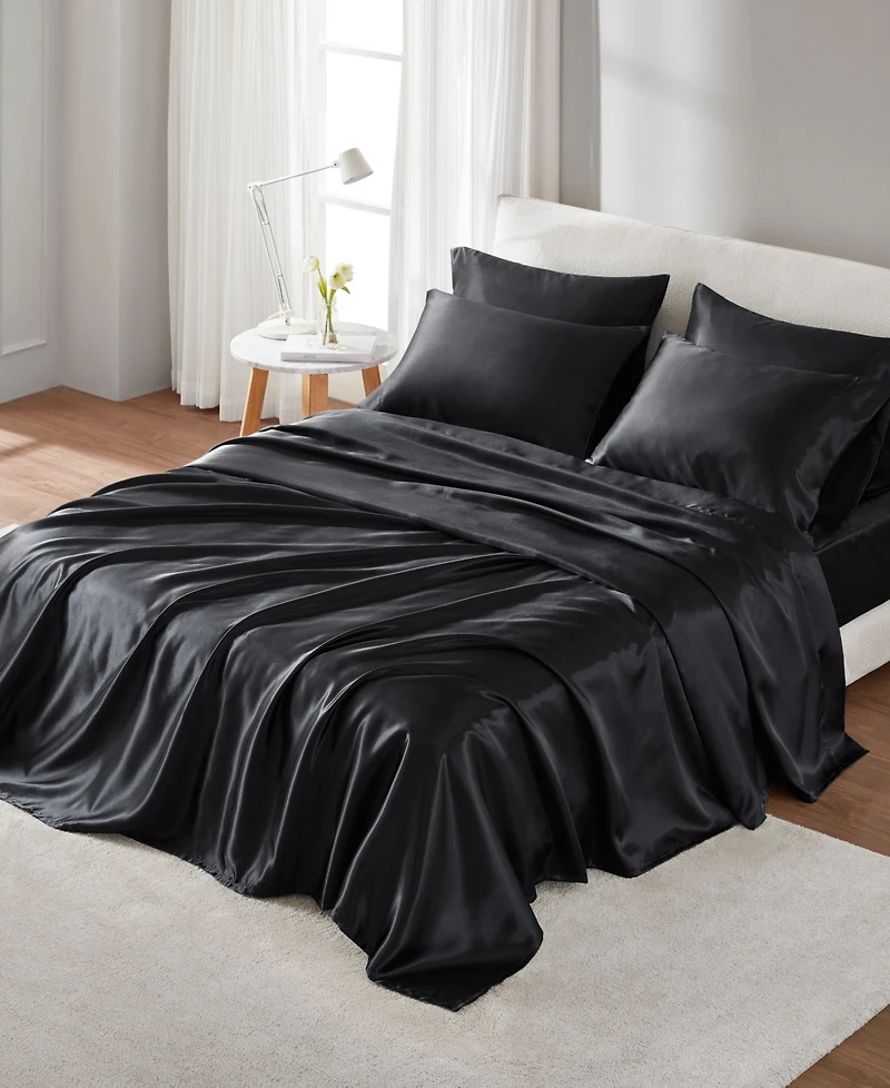 Madison Park Essentials Satin 7-Pc. Sheet Set, Split King
