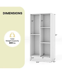 5-Cube Bookcase for Kids 41" Wooden Toy Storage Organizer for Kid's Room