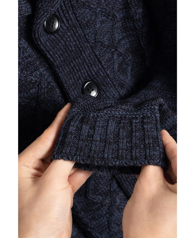 Xray Boys Cable Knit Shawl Cardigan