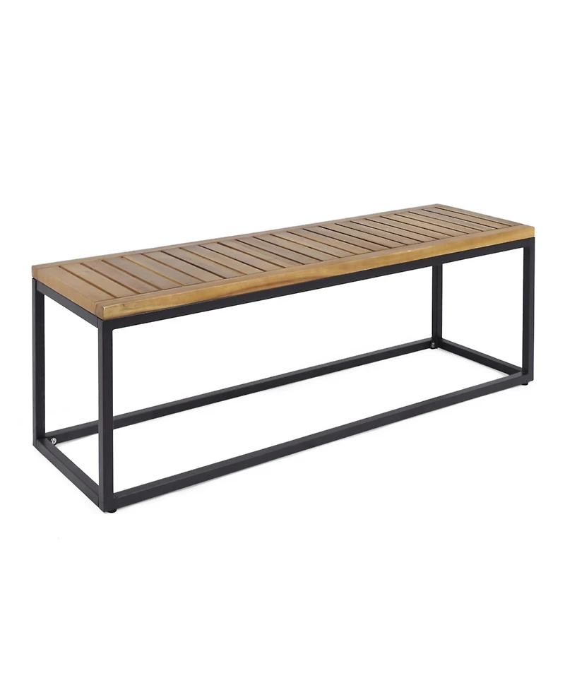 Modern Acacia Wood Bench: Chic And Elegant Outdoor Retreat