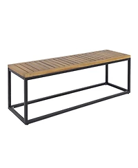 Modern Acacia Wood Bench: Chic And Elegant Outdoor Retreat